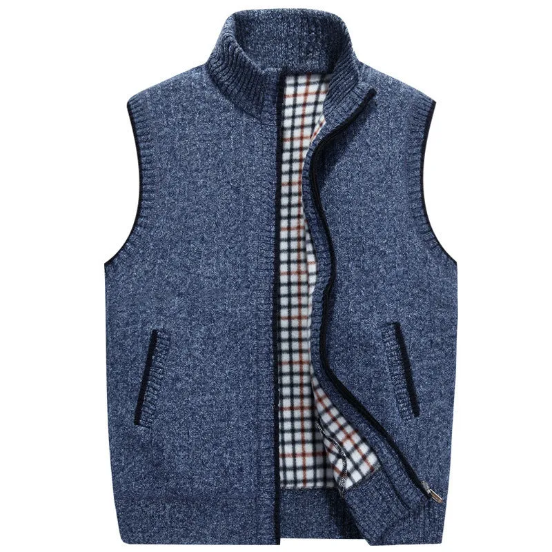 Fashionable Men's Sleeveless Sweater Vest for Cold Weather