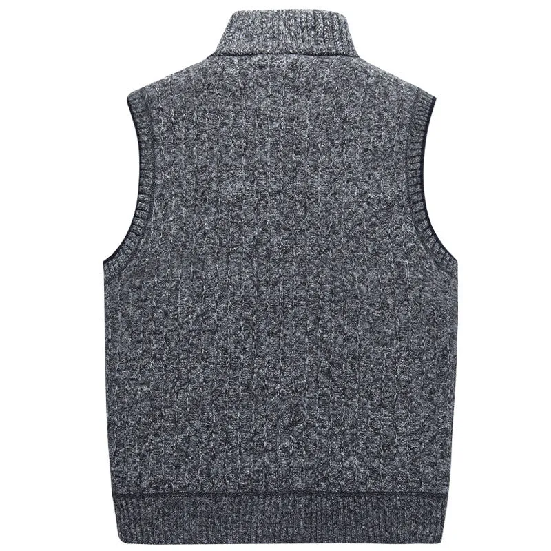 Fashionable Men's Sleeveless Sweater Vest for Cold Weather