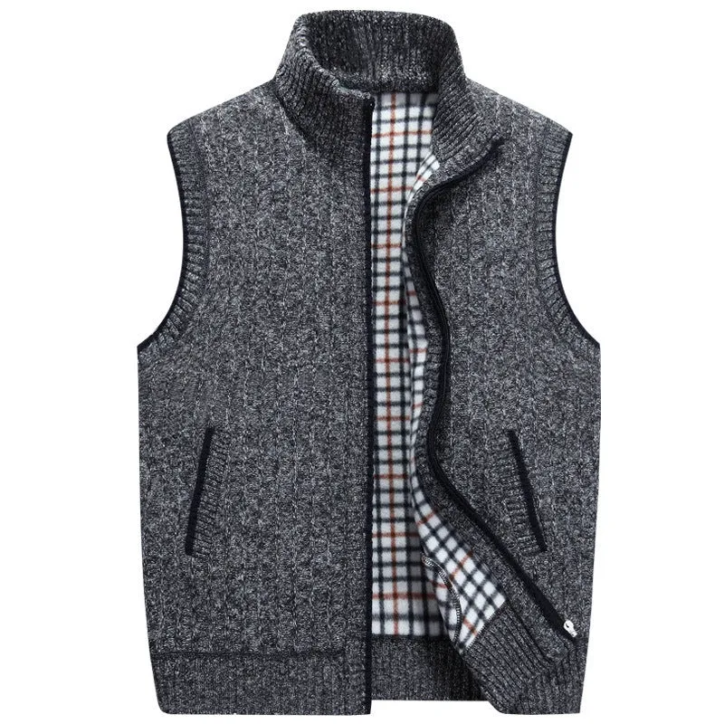 Fashionable Men's Sleeveless Sweater Vest for Cold Weather