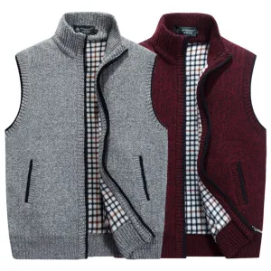 Fashionable Men's Sleeveless Sweater Vest for Cold Weather