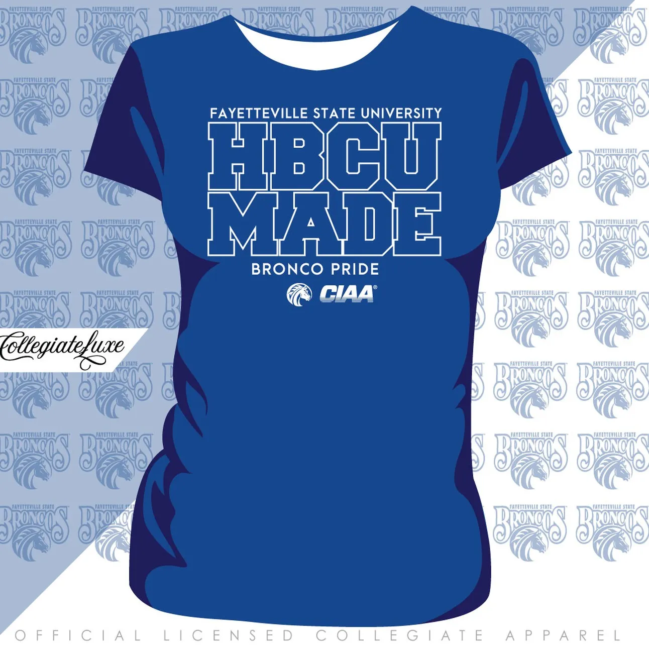 Fayetteville State | Vintage HBCU MADE Royal Ladies Tees (DK)
