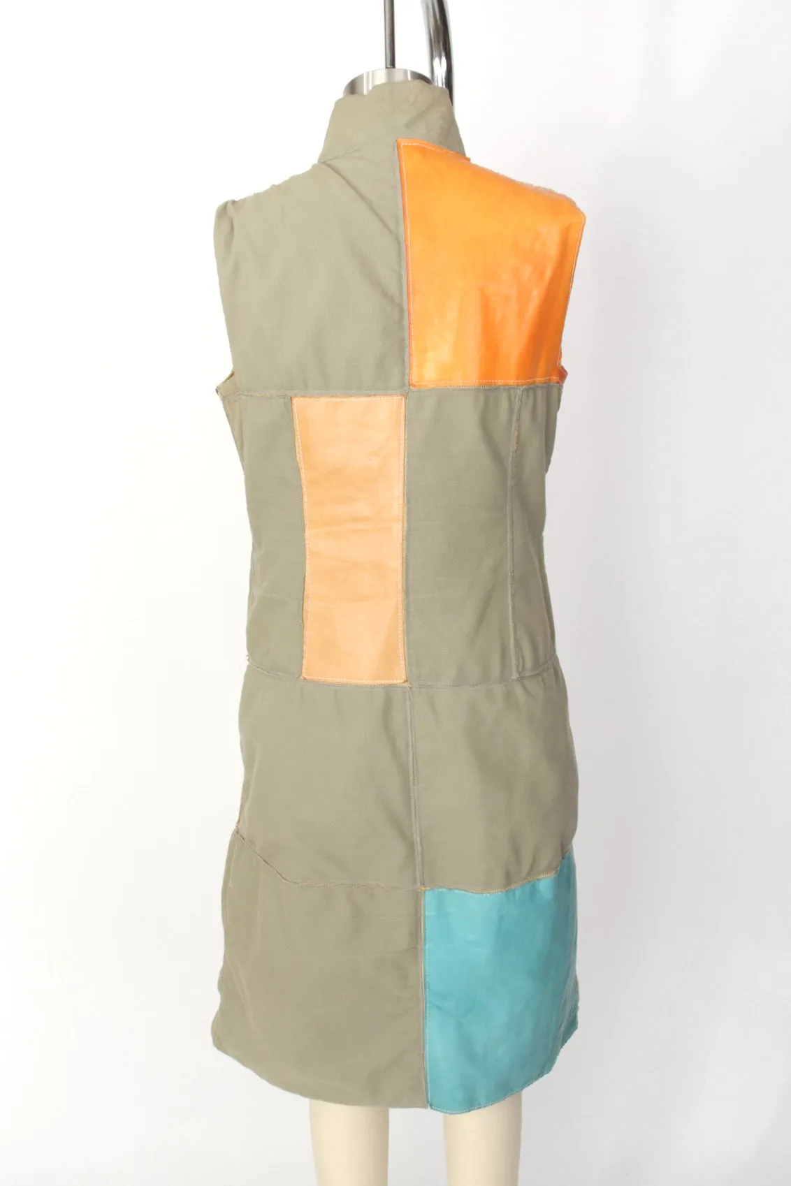 Fendi Leather Patchwork Dress