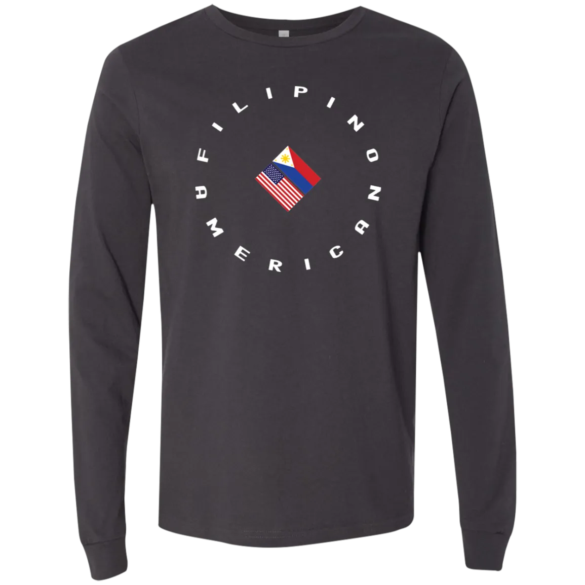 Filpino American in Circle Flags Unisex Jersey Long Sleeve T-Shirt