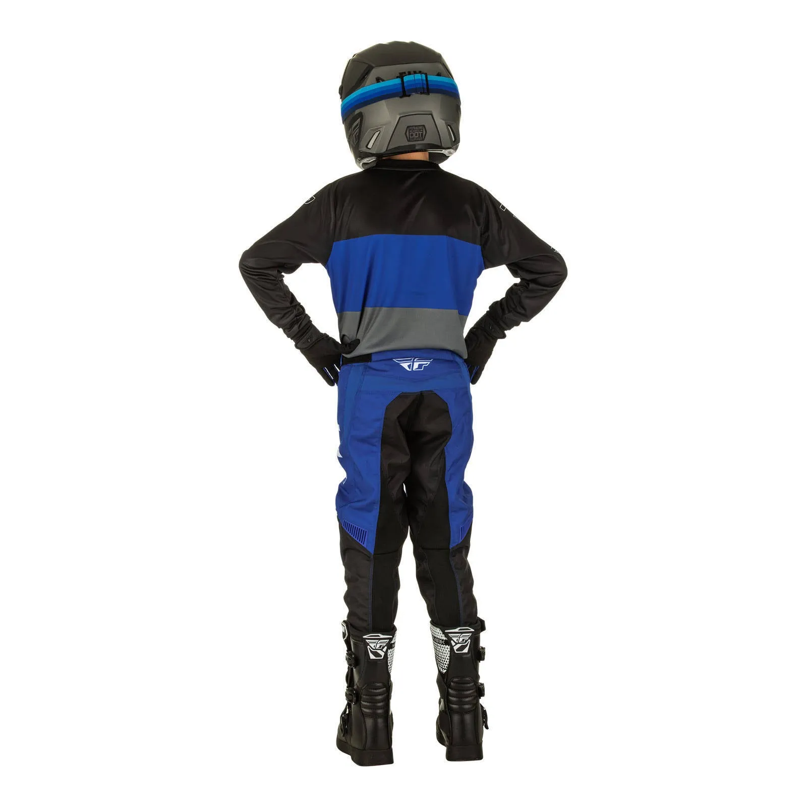 Fly Racing 2022 F-16 Youth Pant - Blue / Grey / Black