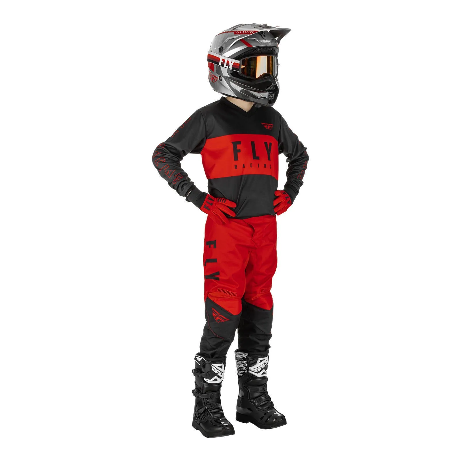 Fly Racing 2022 F-16 Youth Pant - Red / Black