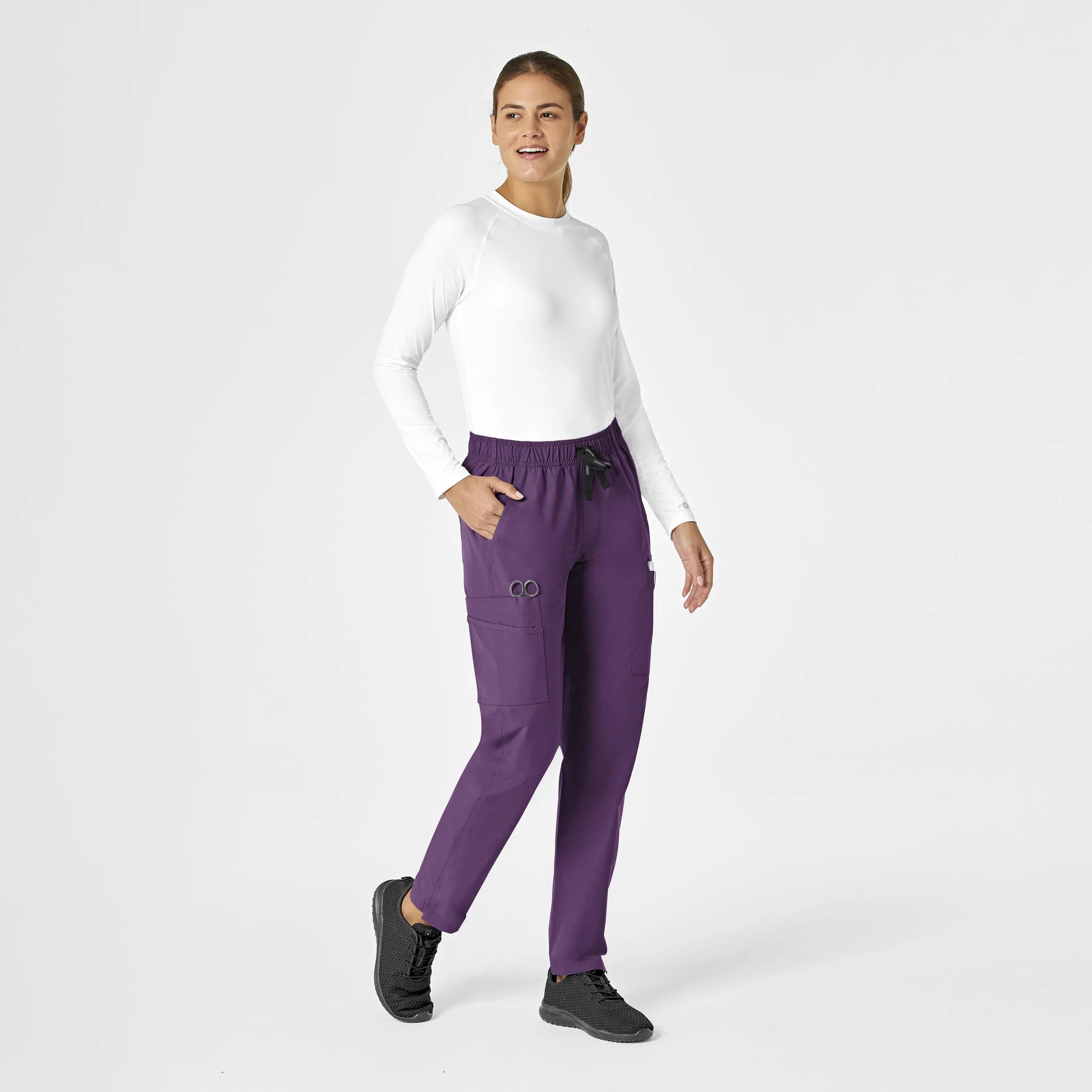 Force Essentials C51213 Straight Leg Scrub Pants Eggplant