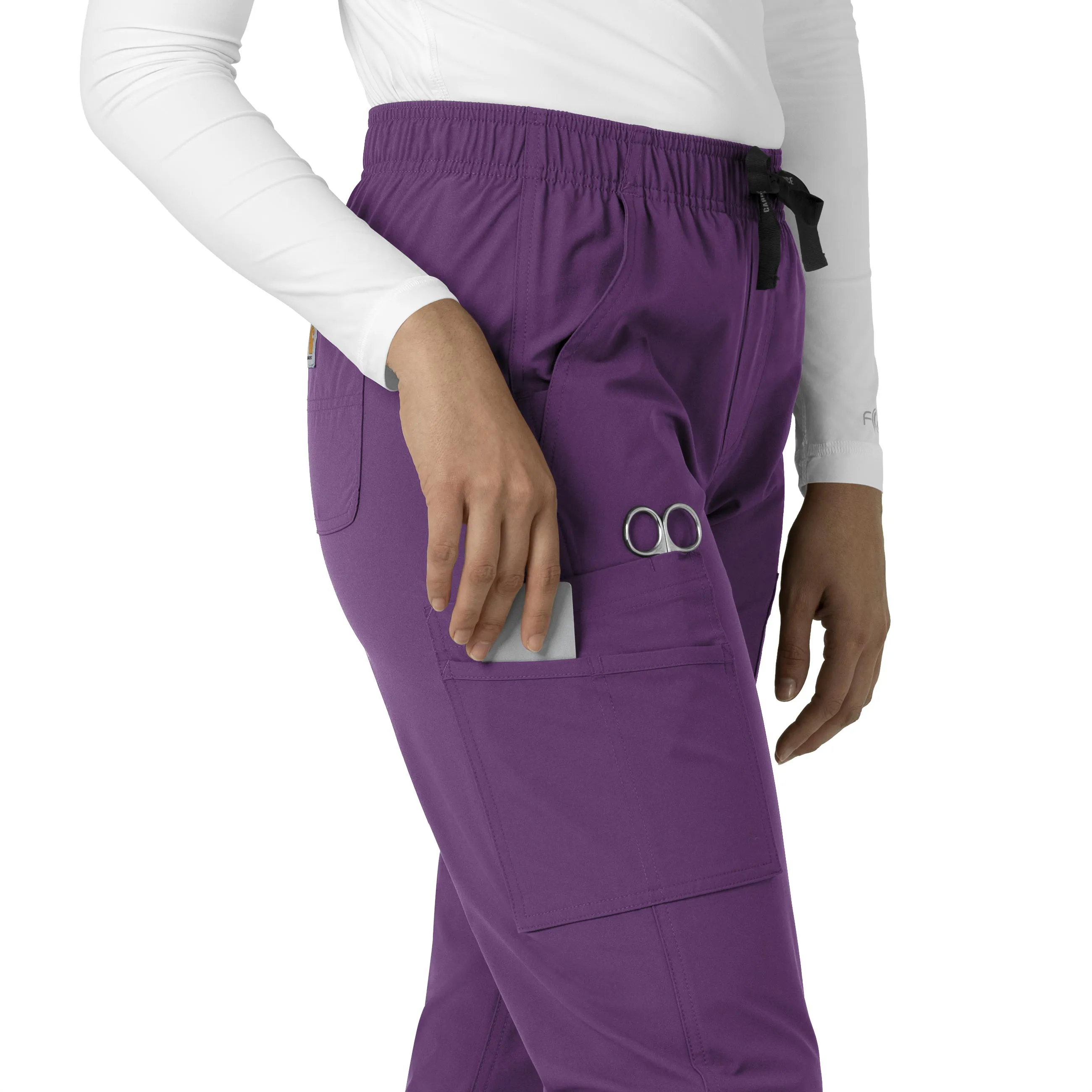 Force Essentials C51213 Straight Leg Scrub Pants Eggplant