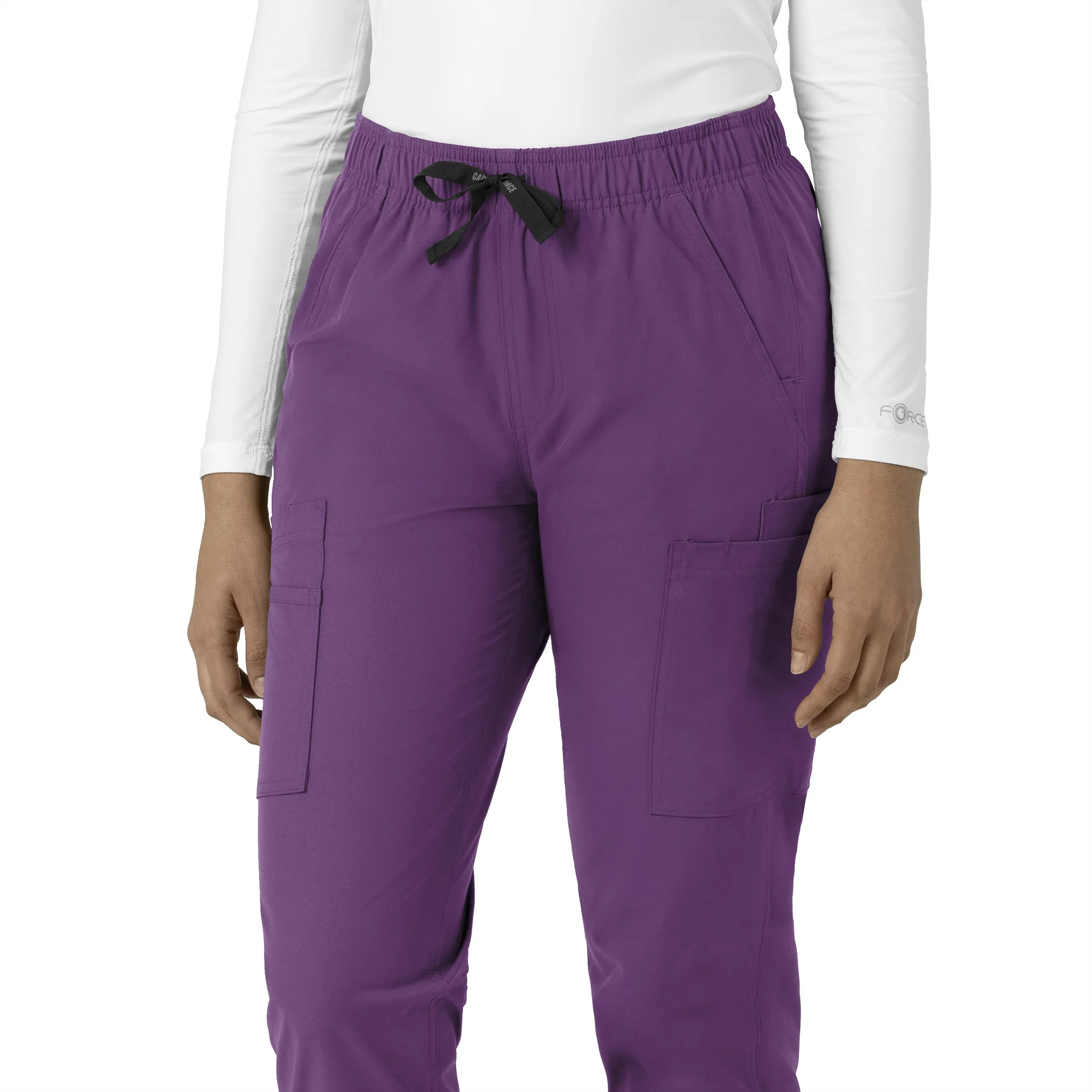 Force Essentials C51213 Straight Leg Scrub Pants Eggplant