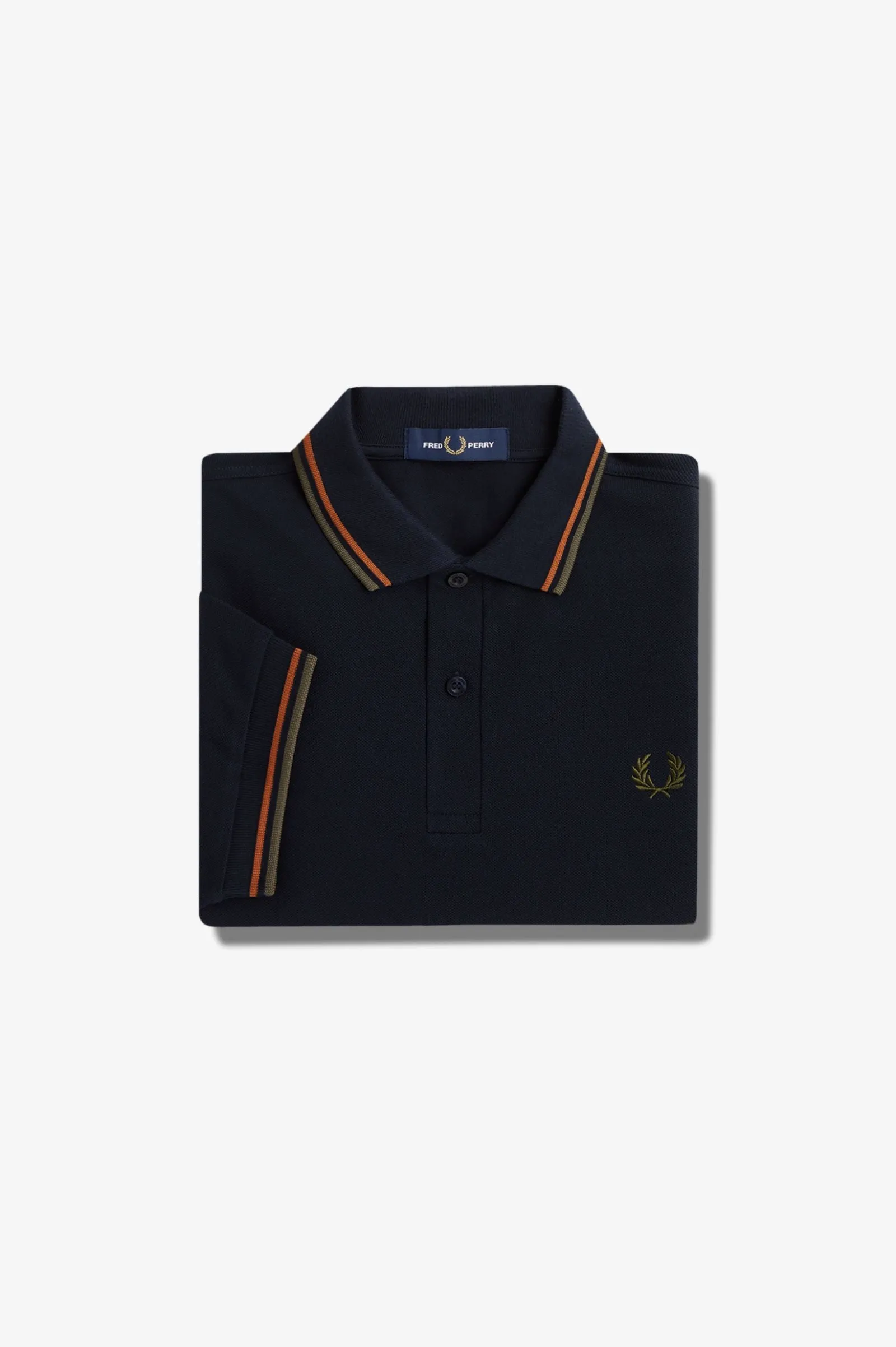 Fred Perry M3600 Twin Tipped Polo Shirt S35 Navy