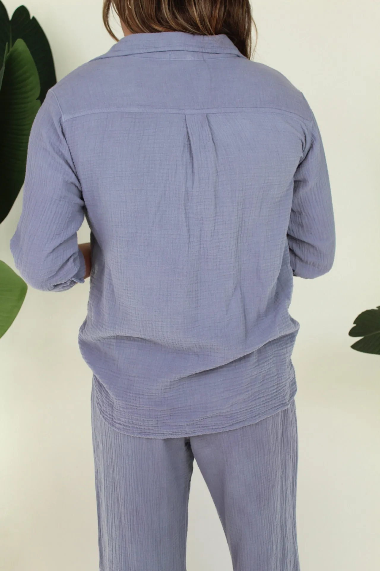 Fresh Laundry Gauze Button Up