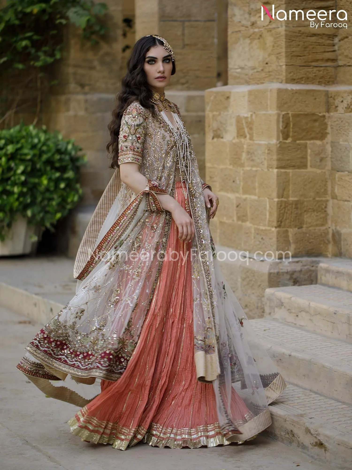 Front Open Shirt with Lehenga Dupatta Online #BS189
