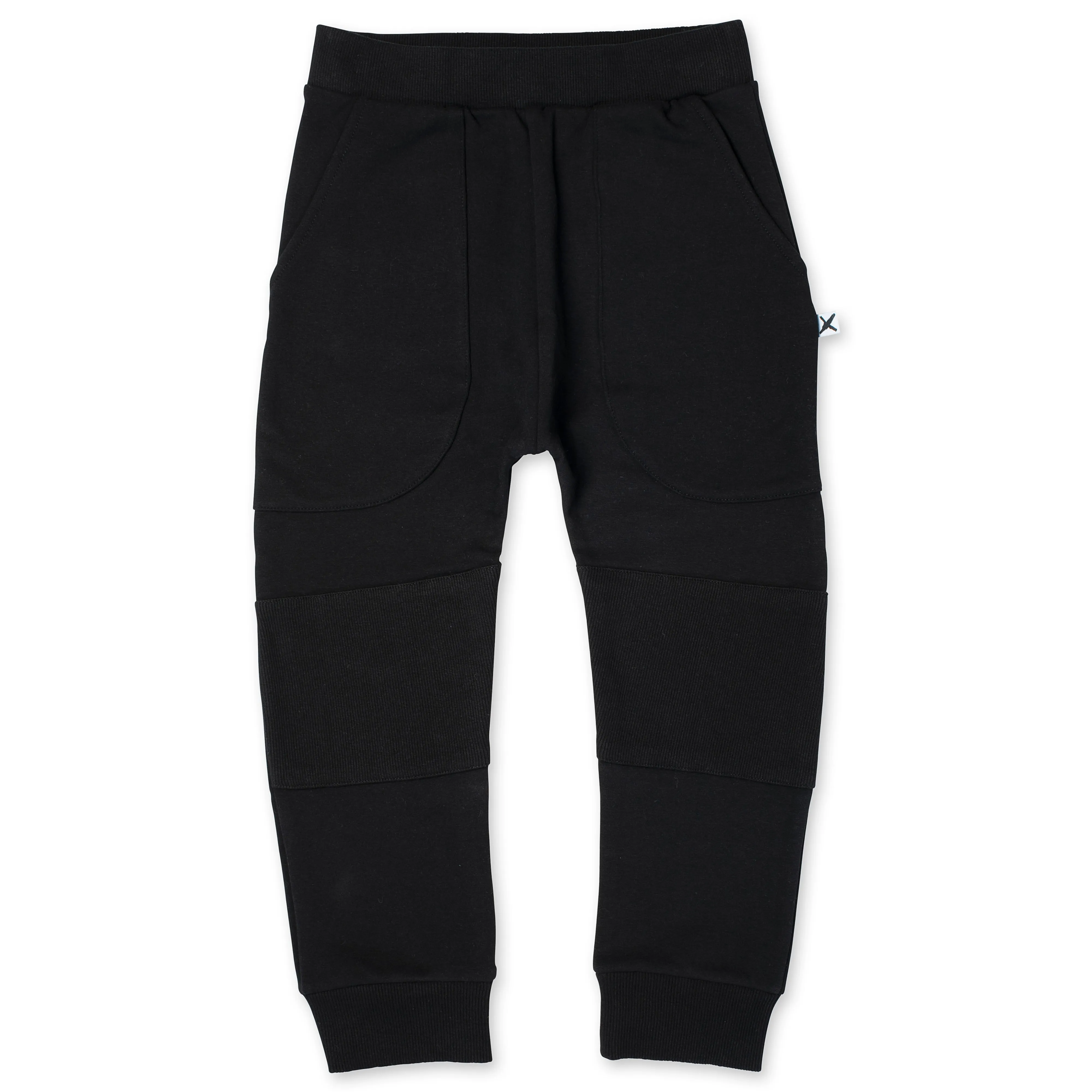 Furry Reinforced Knee Trackies - Black