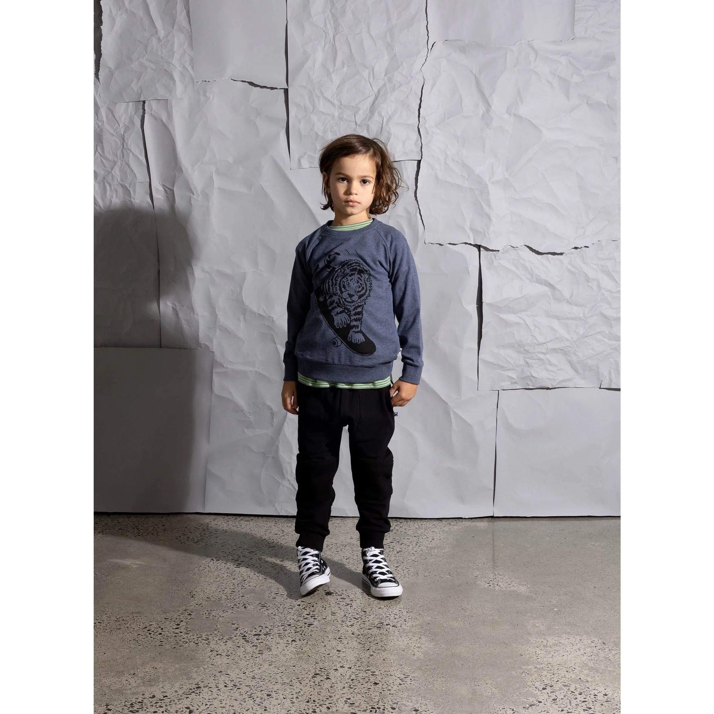 Furry Reinforced Knee Trackies - Black