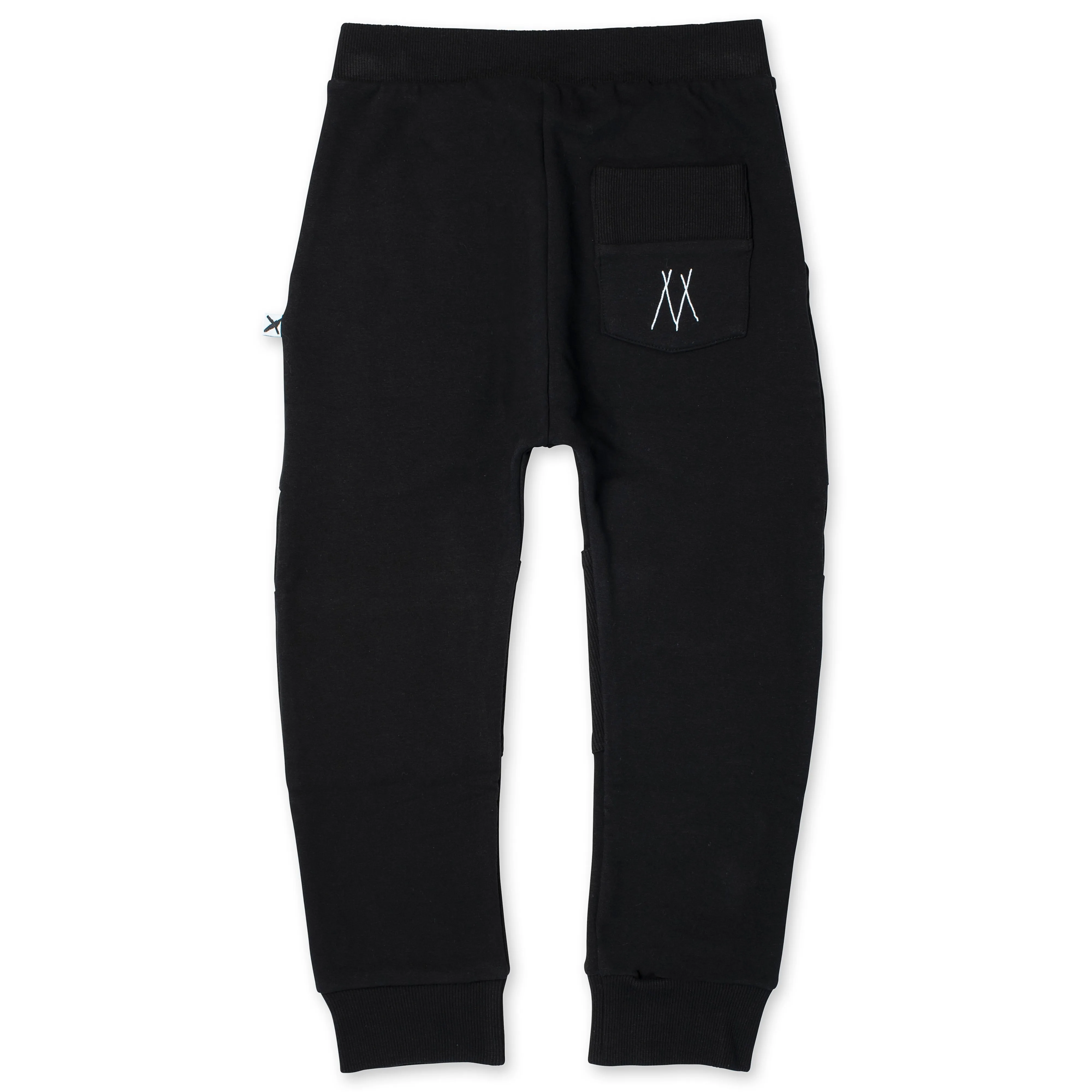 Furry Reinforced Knee Trackies - Black