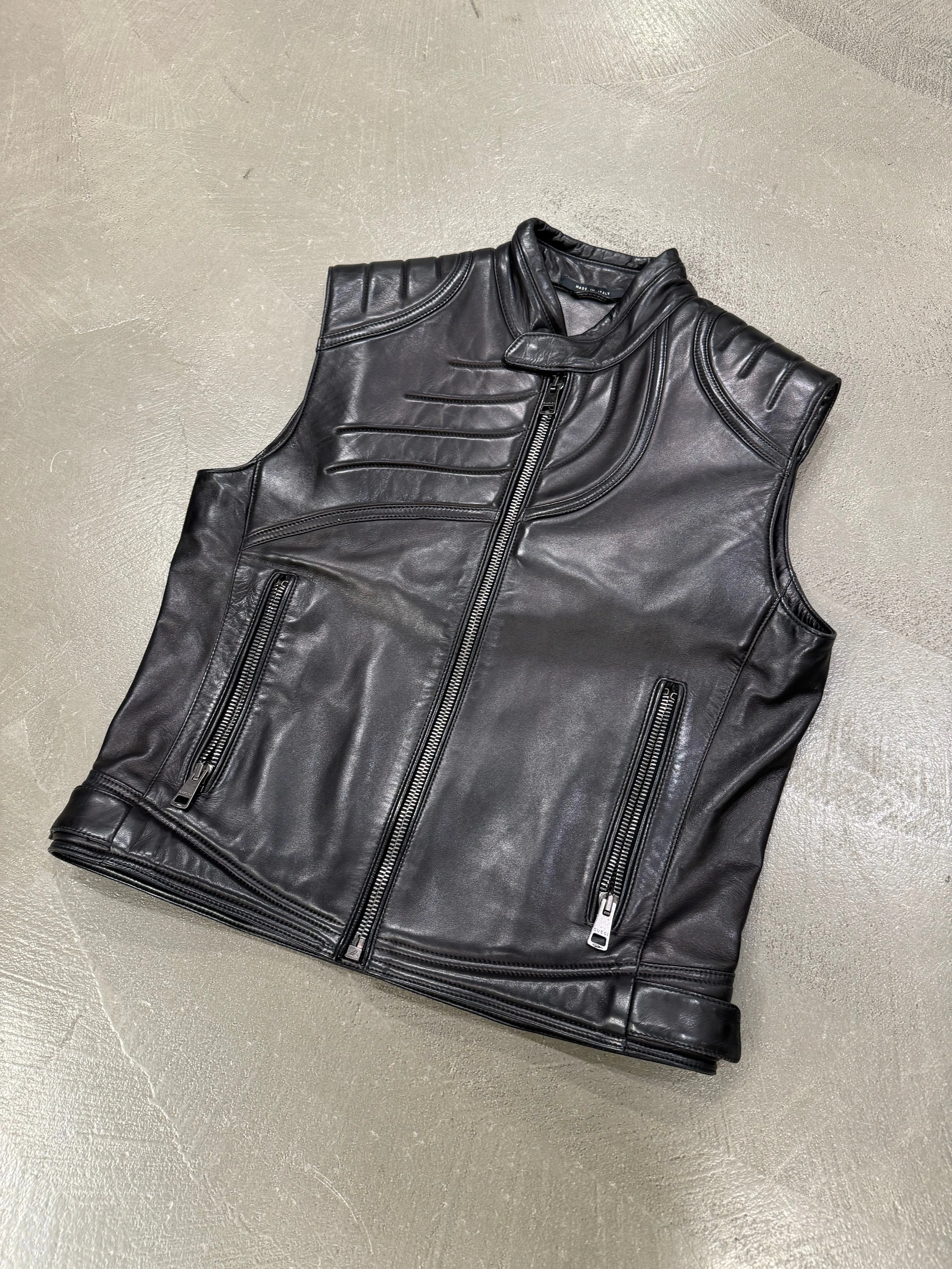 F/W 2000 Gucci by Tom Ford spiral biker vest
