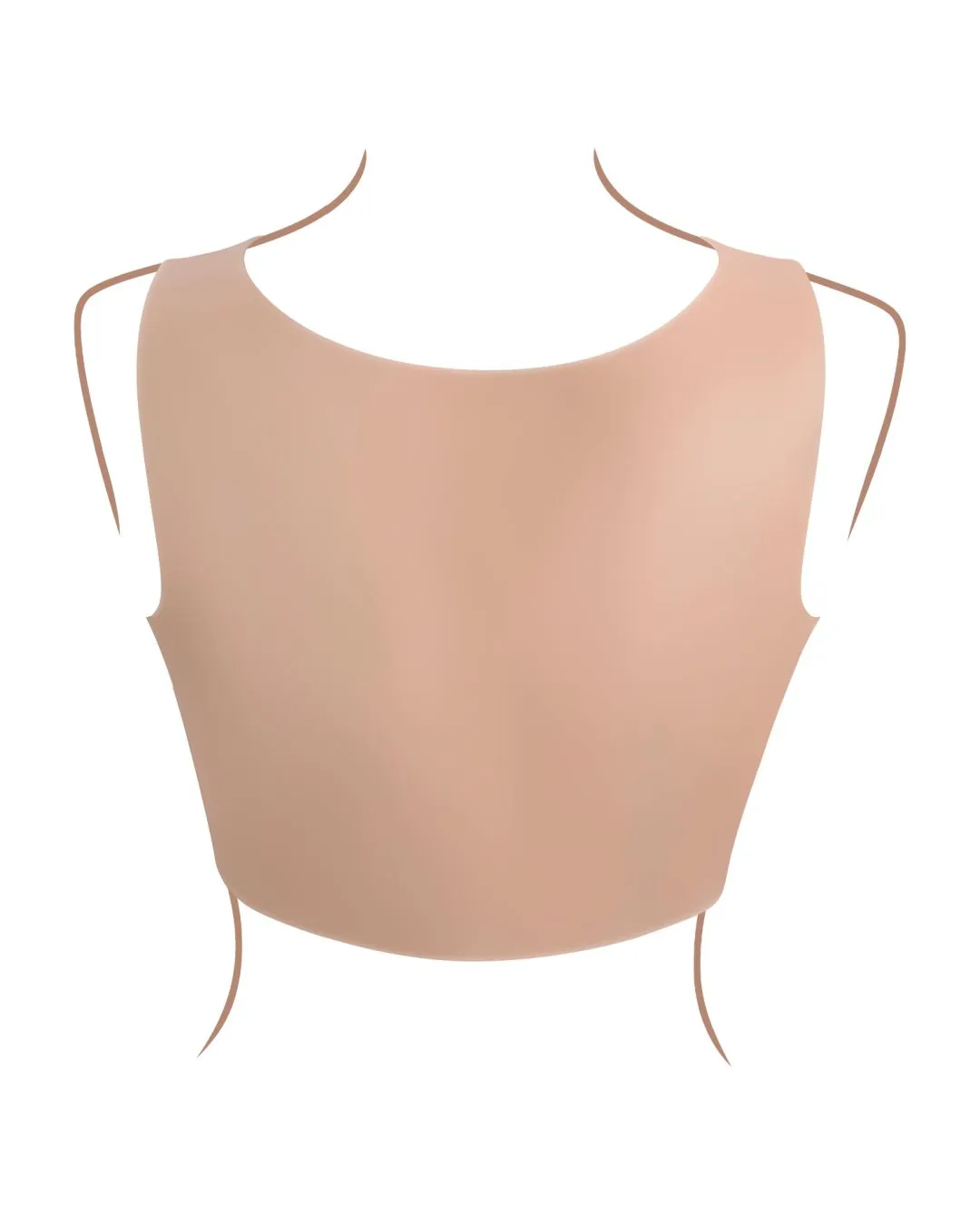 Gender X Wearable Silicone E Cup Breasts - Vanilla