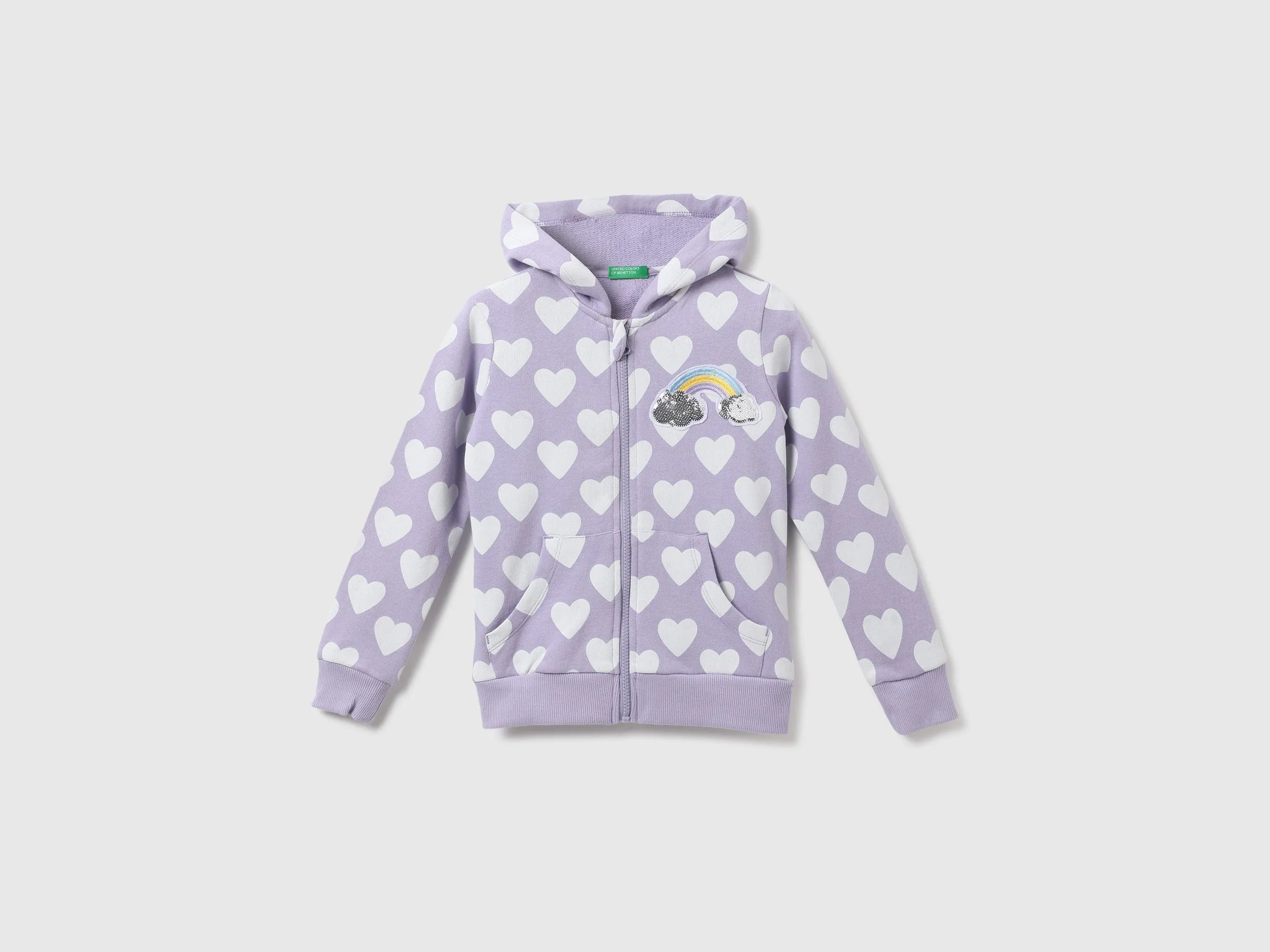 Girls Printed Hooded Neck Sweatshirt