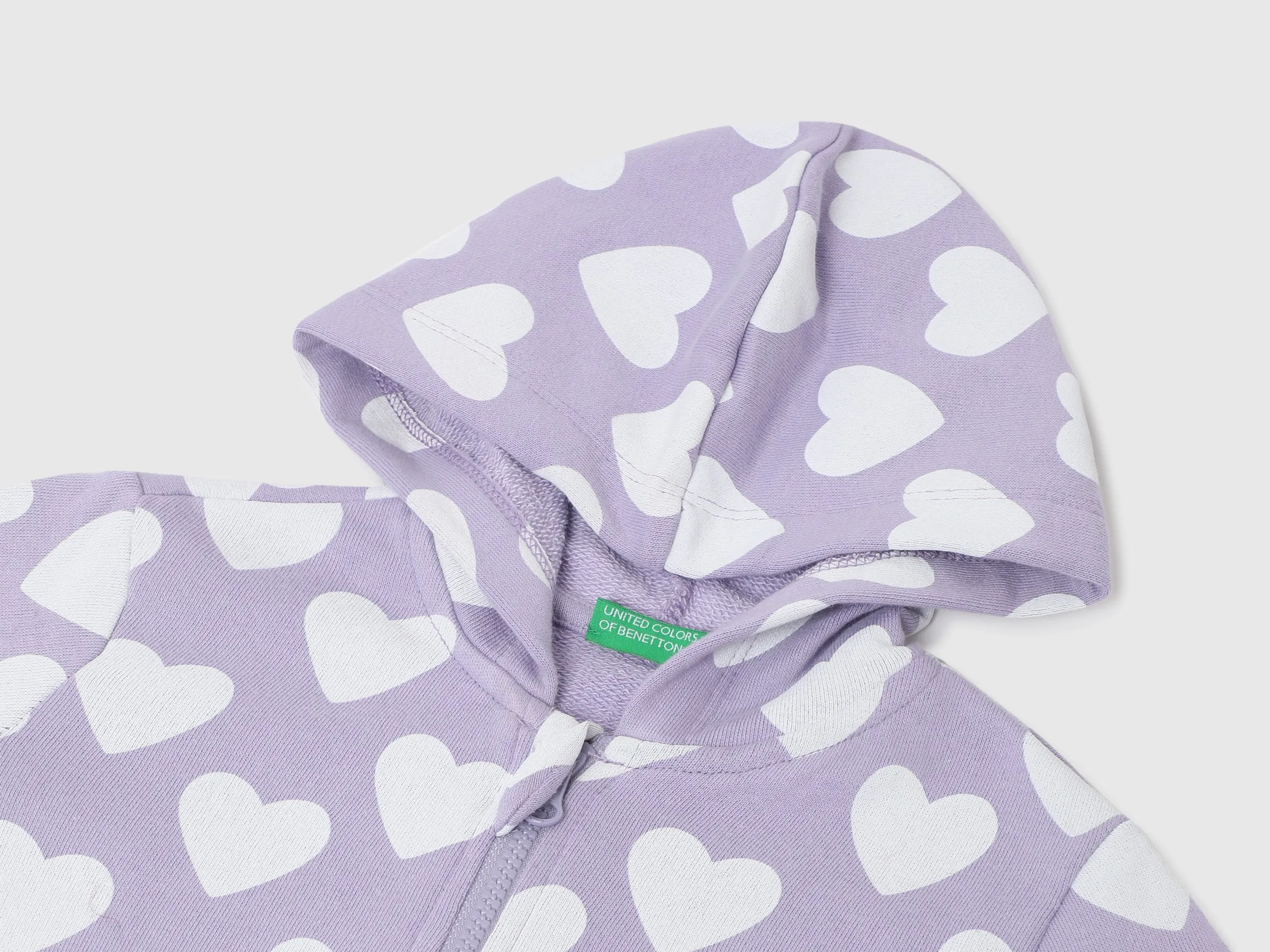 Girls Printed Hooded Neck Sweatshirt
