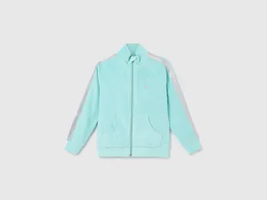 Girl's Regular Fit High Neck Solid Sweatshirt