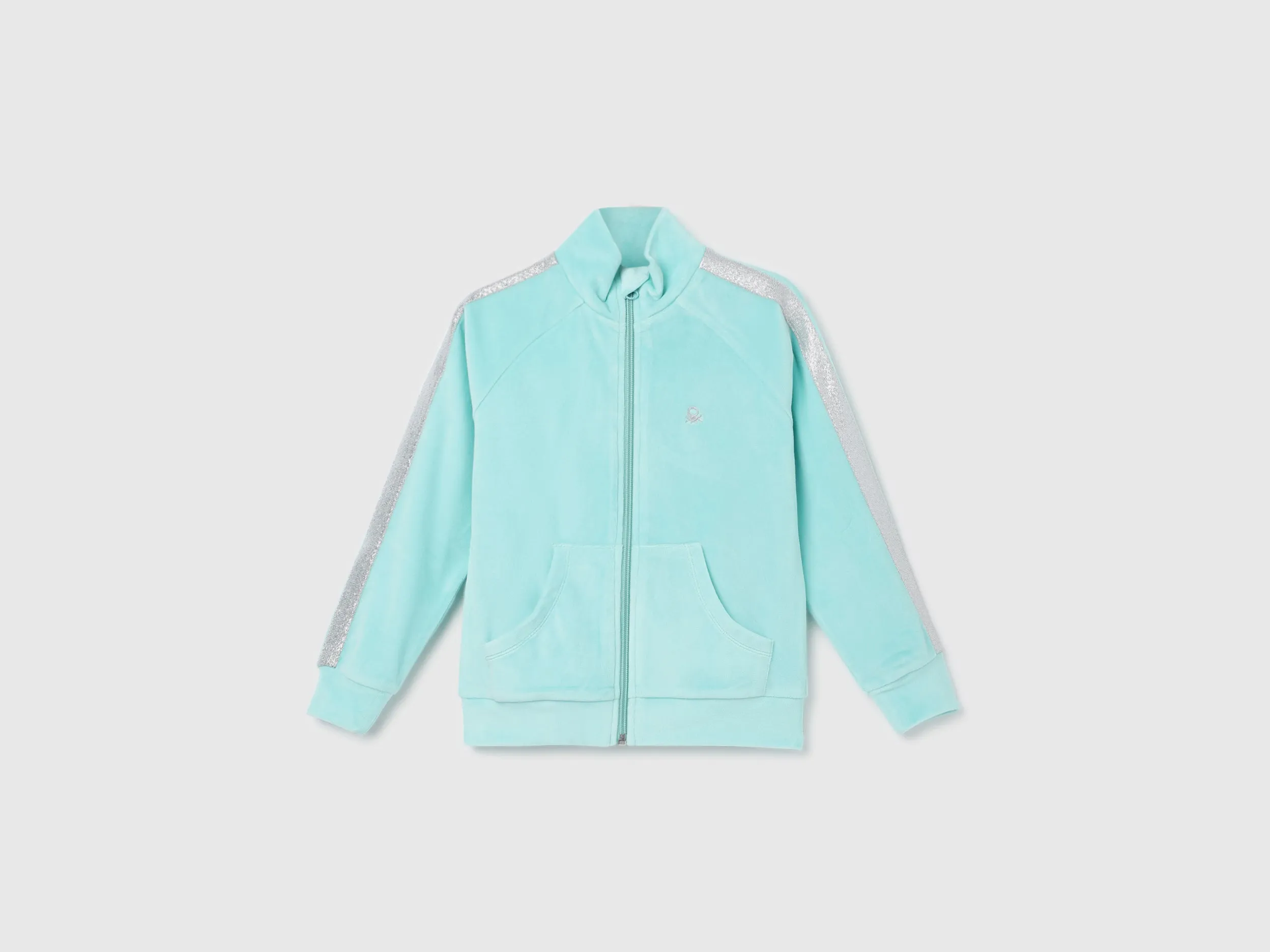 Girl's Regular Fit High Neck Solid Sweatshirt