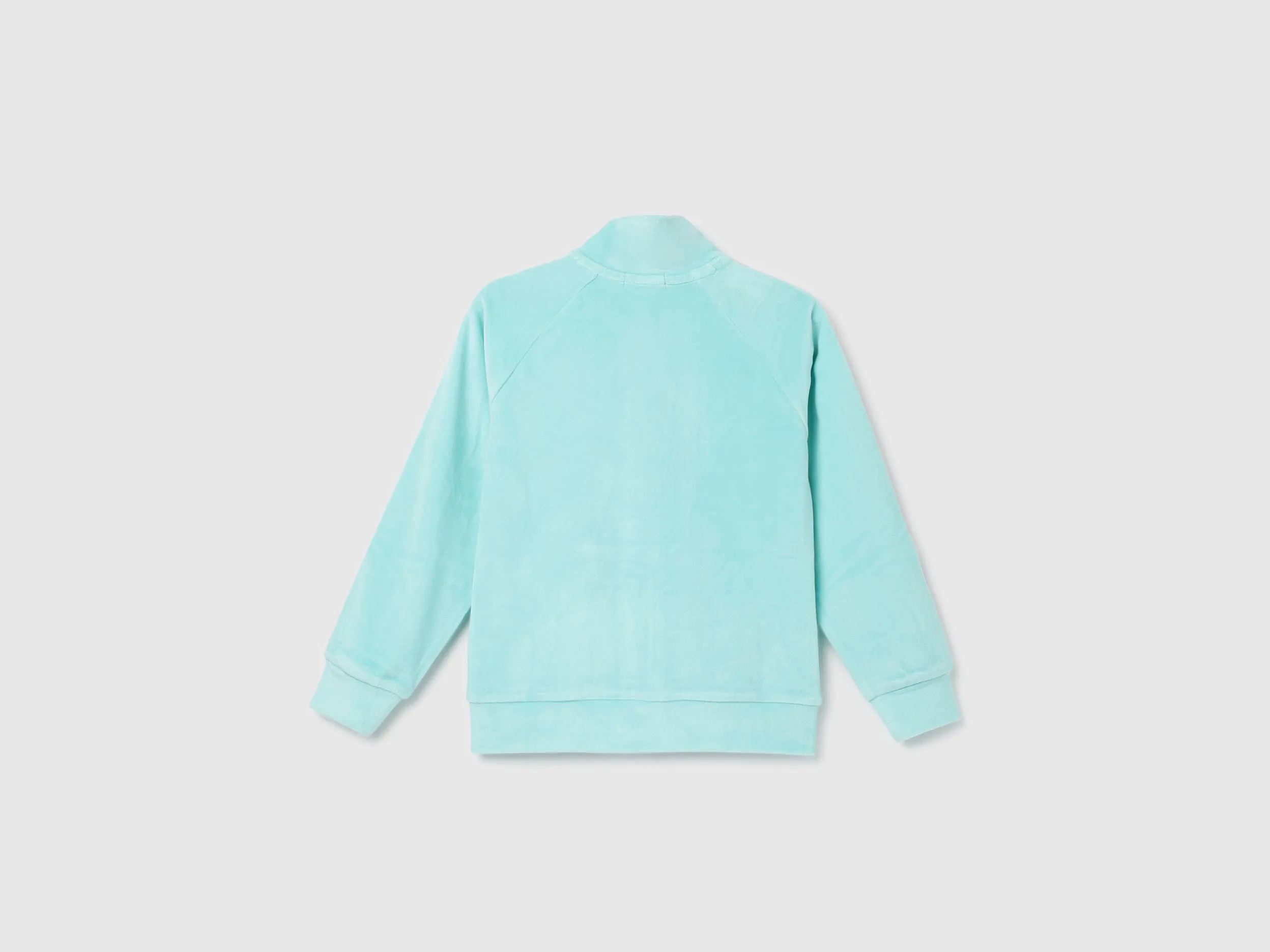 Girl's Regular Fit High Neck Solid Sweatshirt