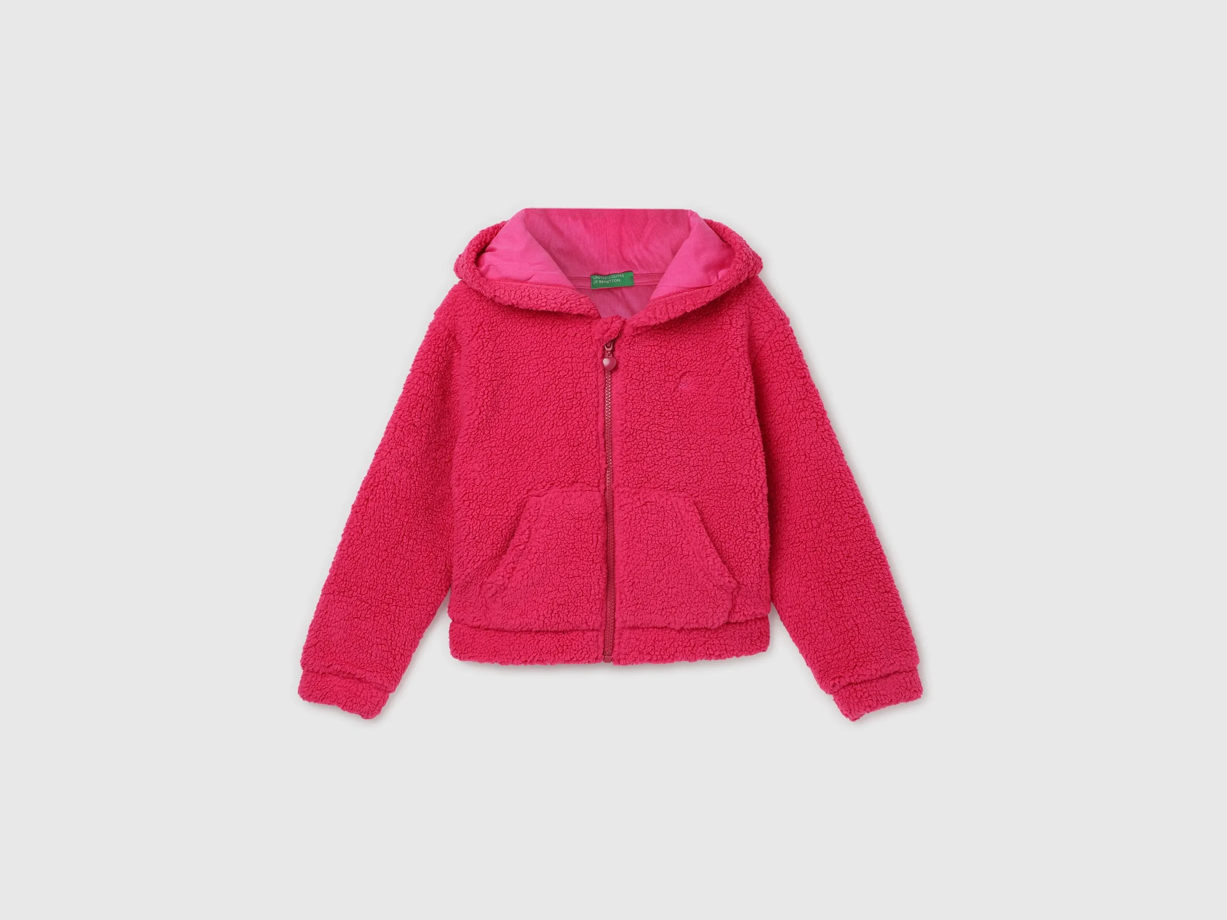 Girl's Regular Fit Hooded Neck Solid Sweatshirt