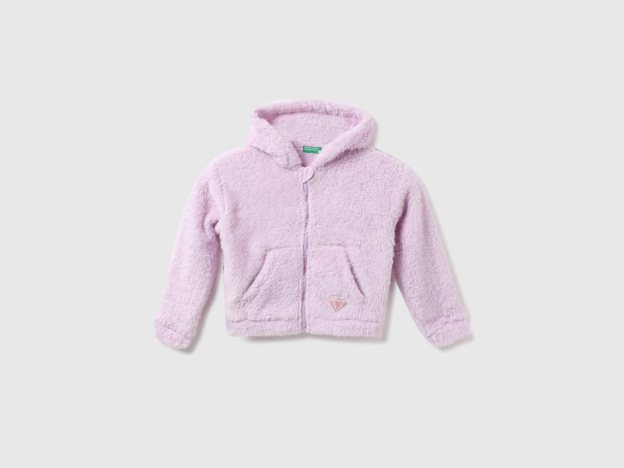 Girls Solid Hooded Neck Sweatshirt