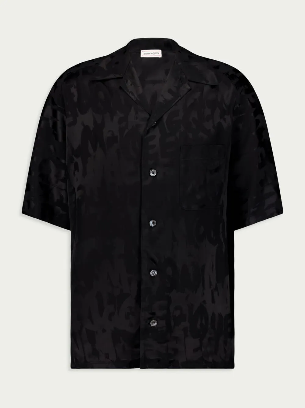 Graffiti-Jacquard Short-Sleeve Shirt