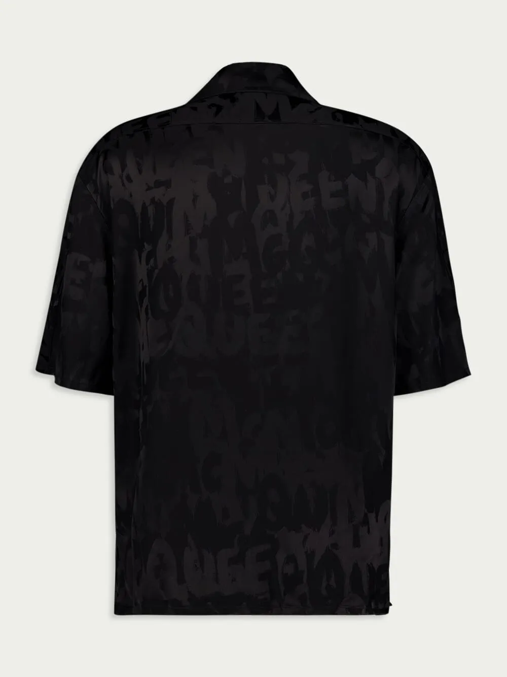 Graffiti-Jacquard Short-Sleeve Shirt