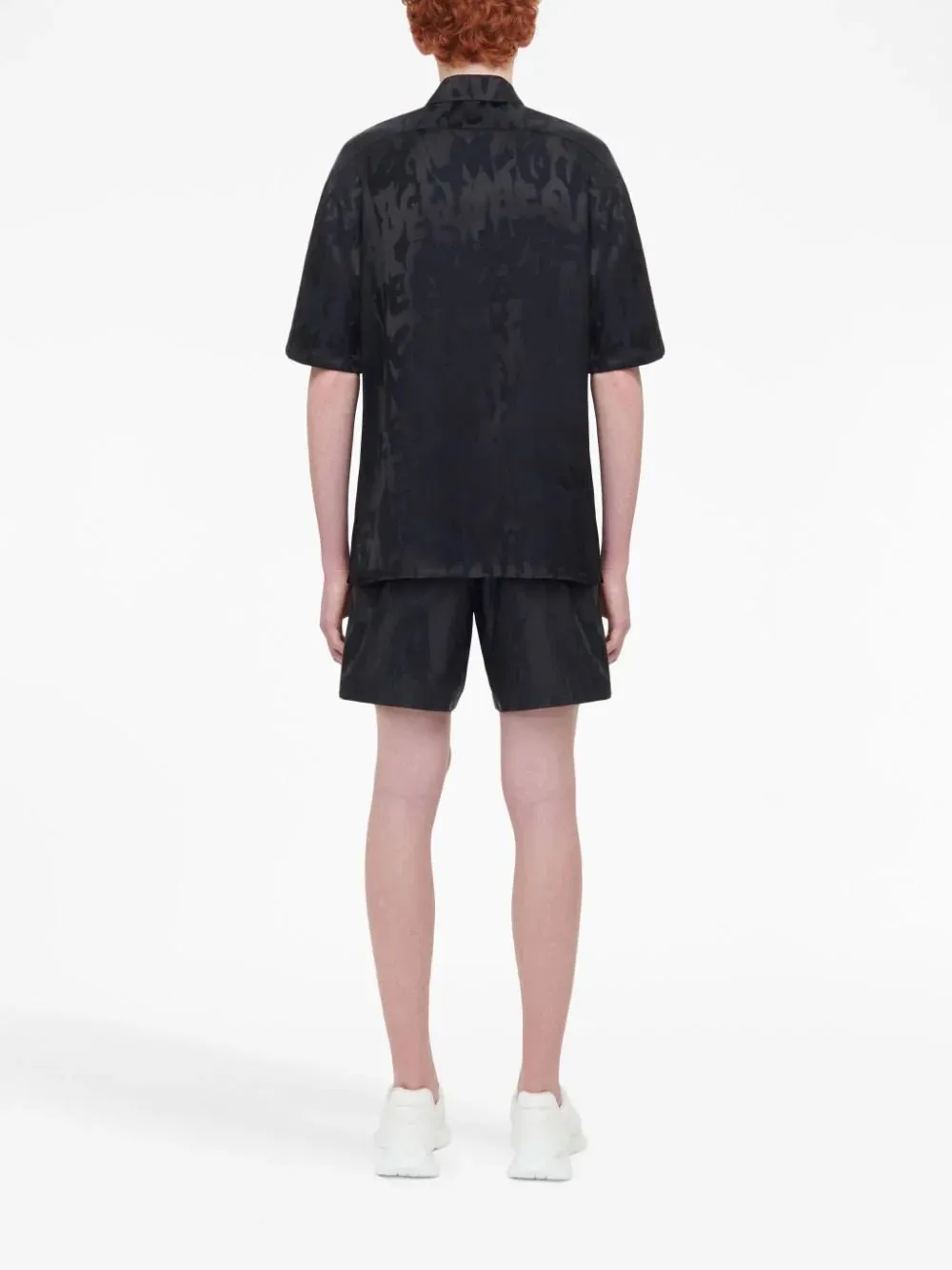 Graffiti-Jacquard Short-Sleeve Shirt
