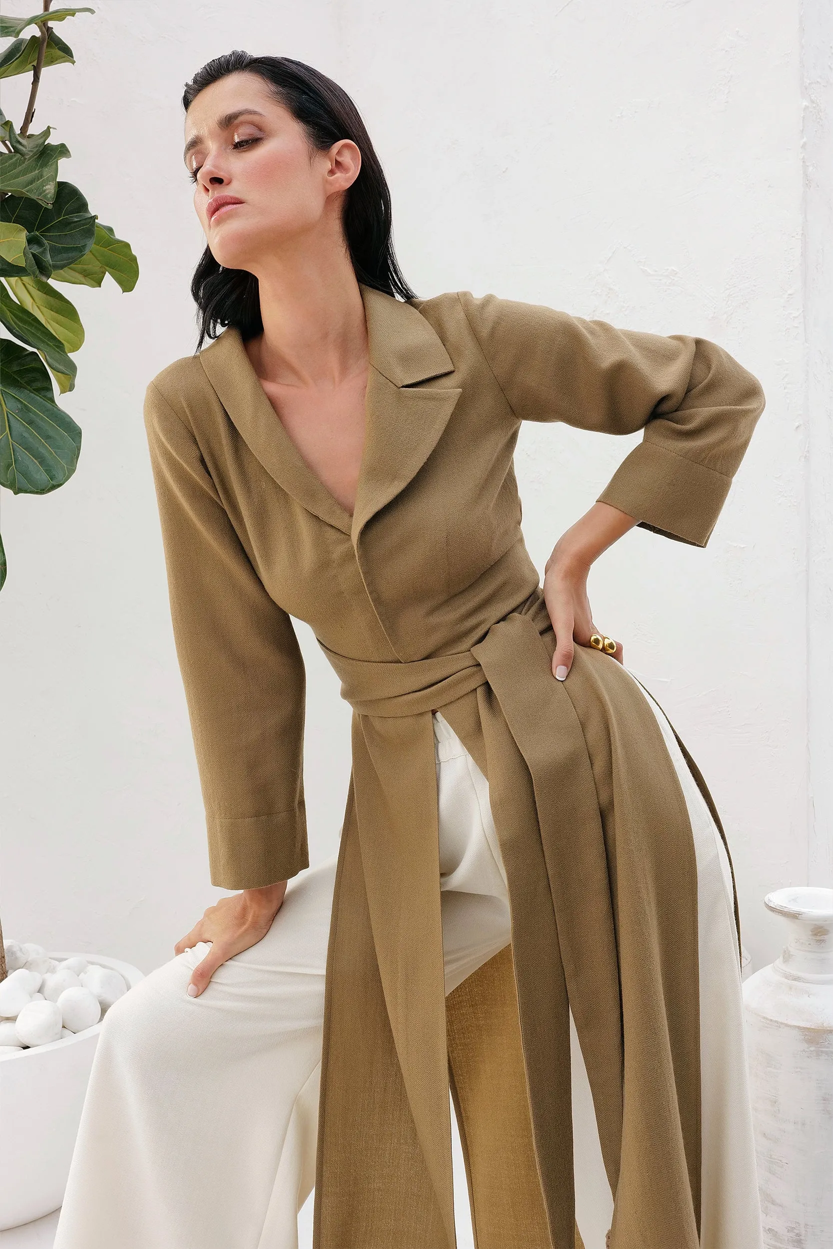 Hakone Woollen Shirt (Clay)