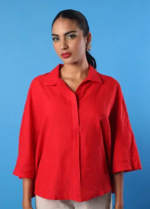 Handwoven Hibiscus Top