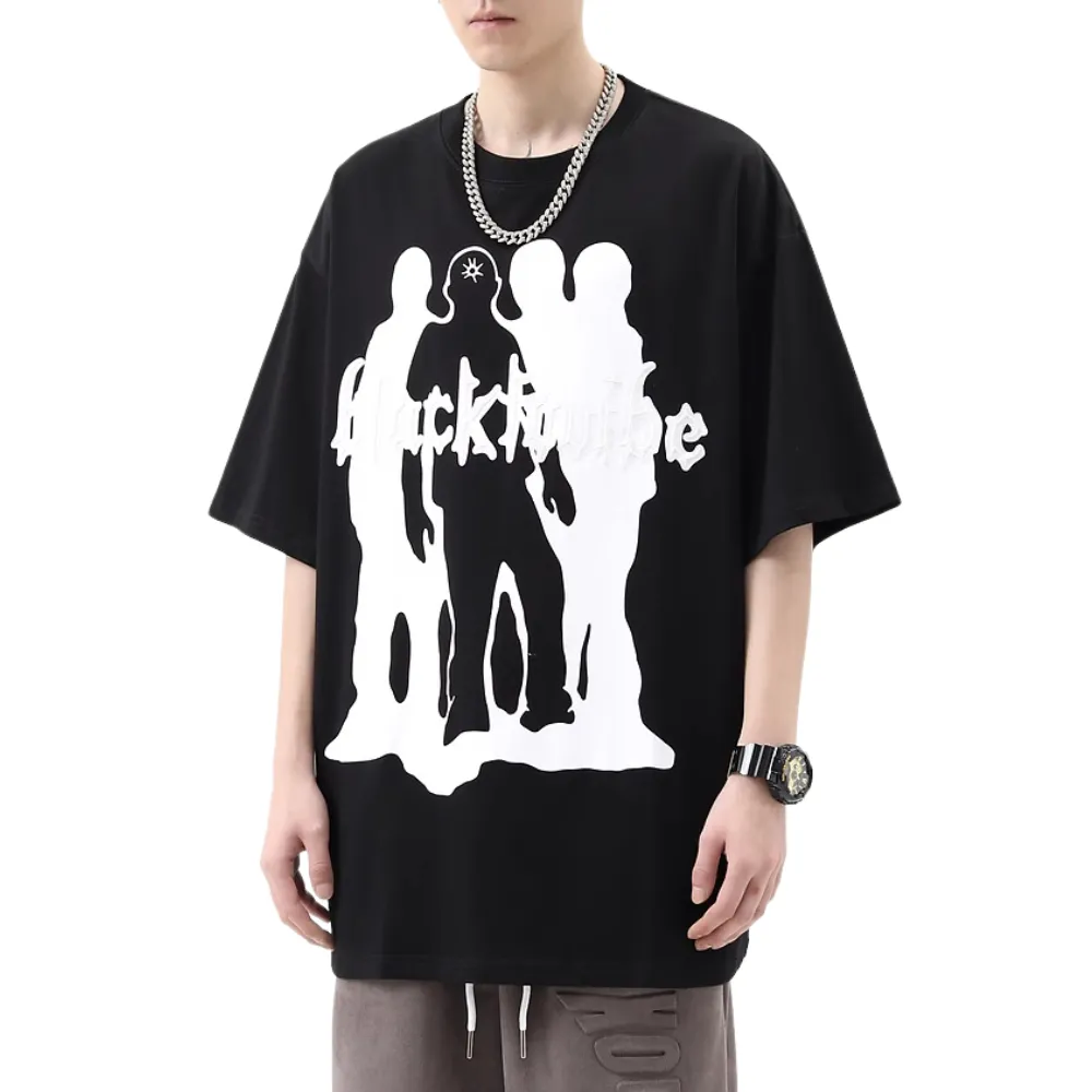 Hip Hop Silhouette Print T-Shirt