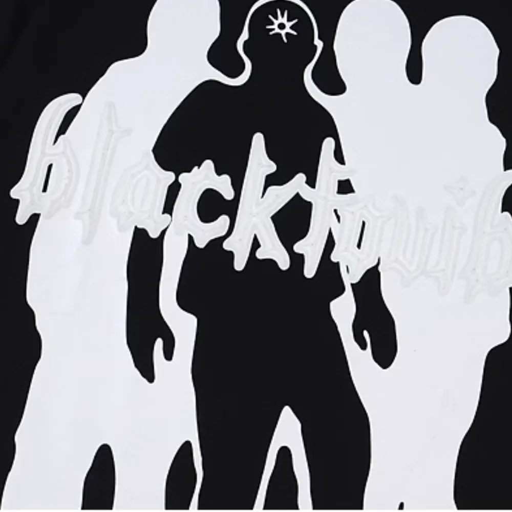 Hip Hop Silhouette Print T-Shirt