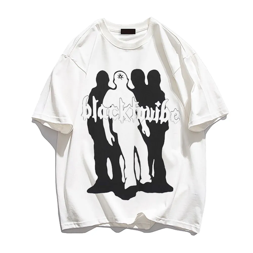 Hip Hop Silhouette Print T-Shirt