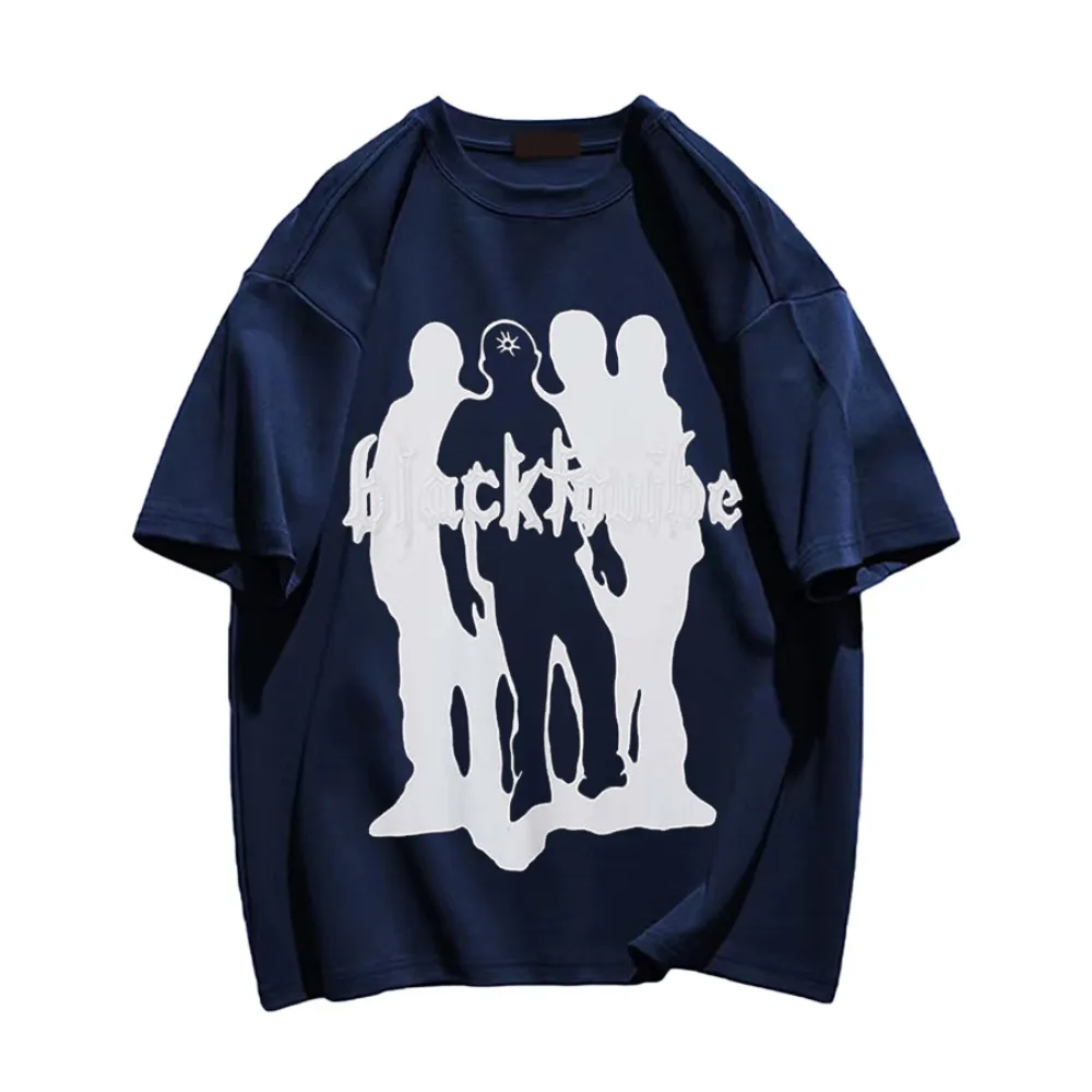Hip Hop Silhouette Print T-Shirt
