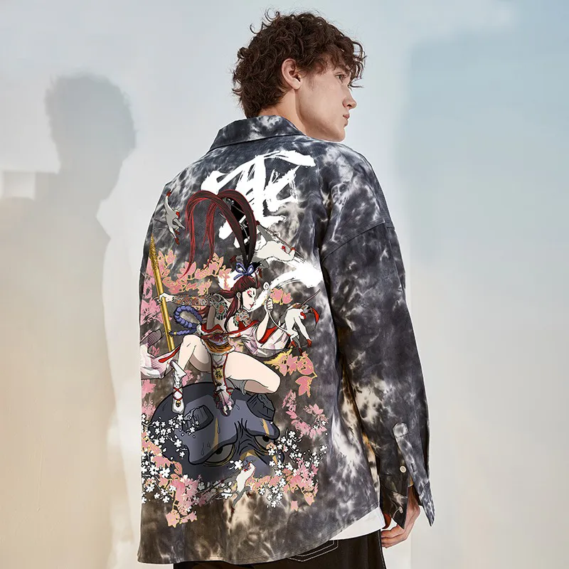 Howler Monkey Geisha Tie-dye Polo Shirt