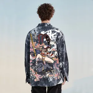 Howler Monkey Geisha Tie-dye Polo Shirt