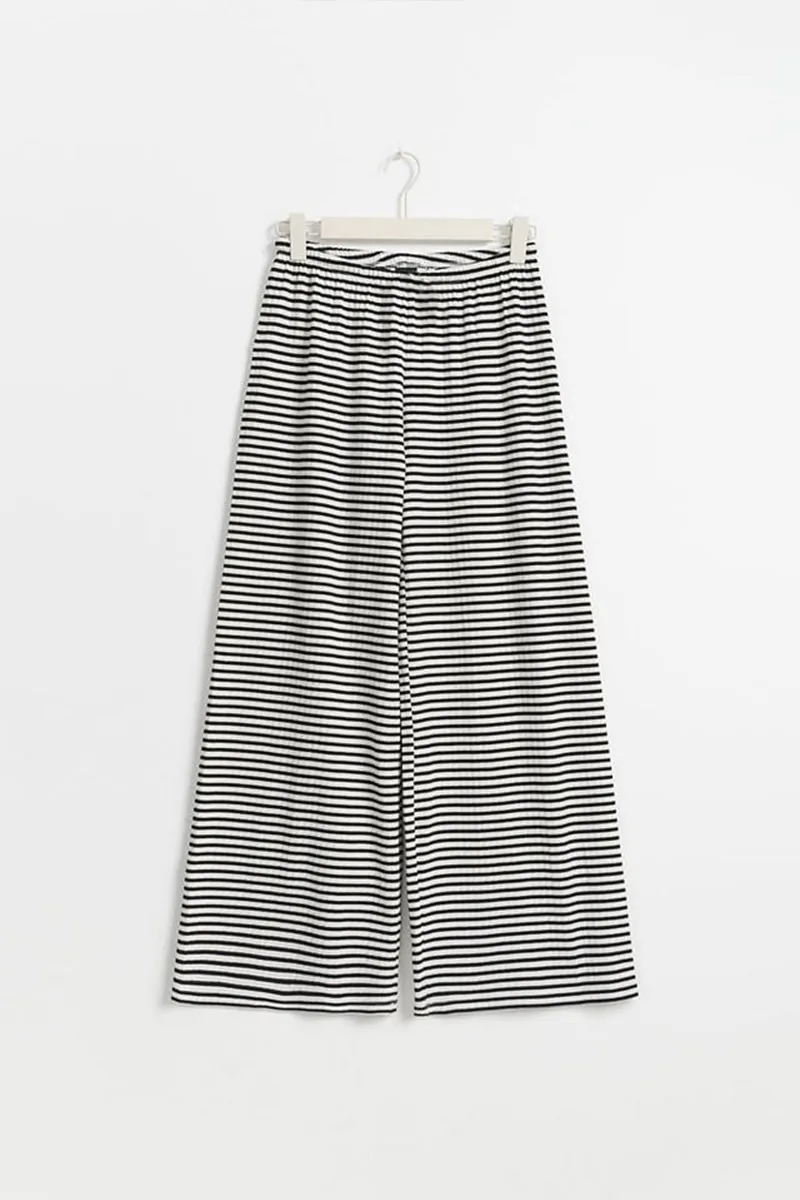 HPS1273 Striped Wide-Leg Lounge Pants