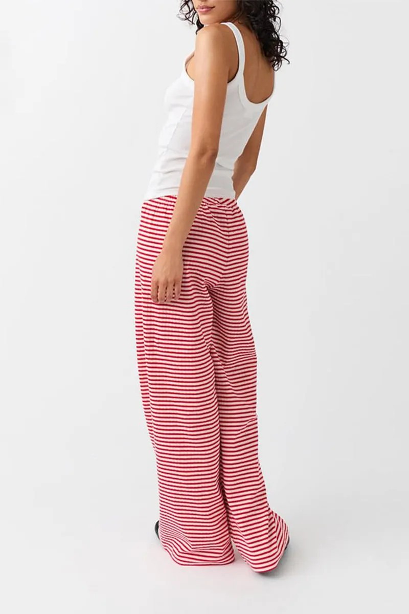 HPS1273 Striped Wide-Leg Lounge Pants