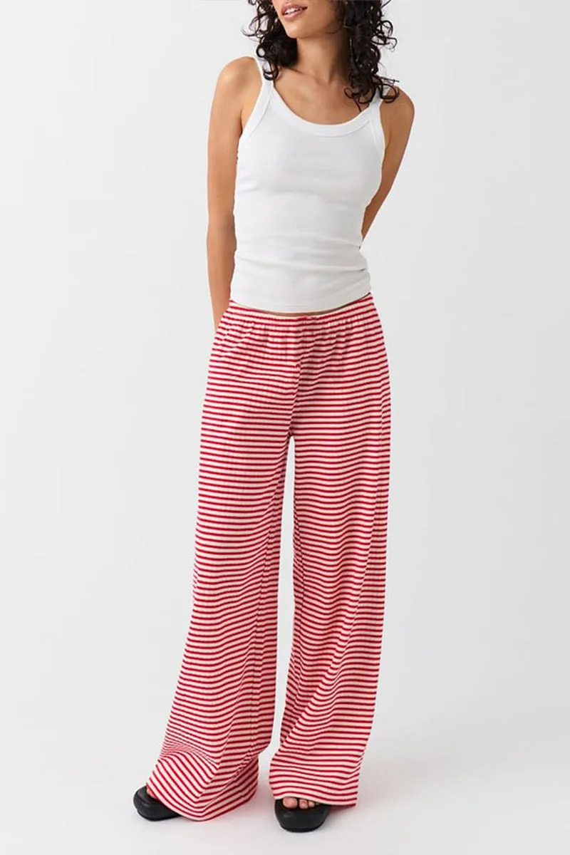 HPS1273 Striped Wide-Leg Lounge Pants