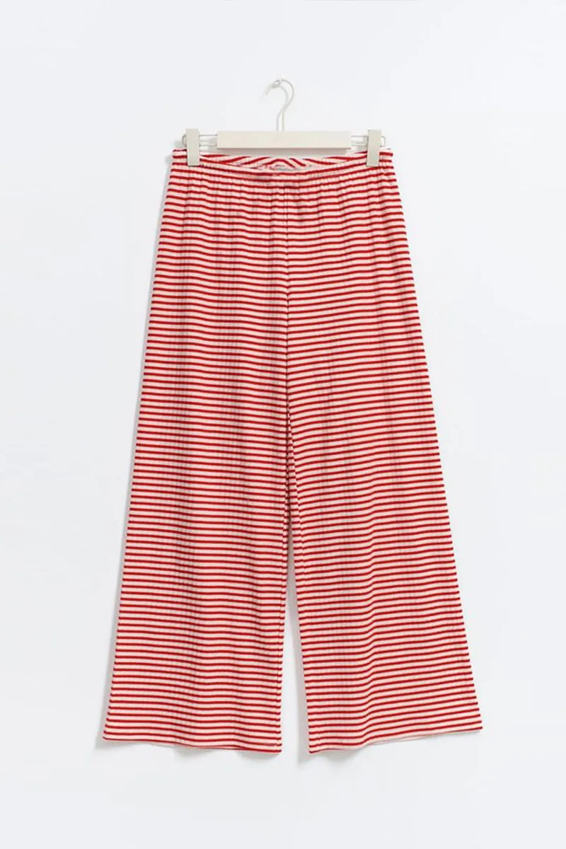 HPS1273 Striped Wide-Leg Lounge Pants