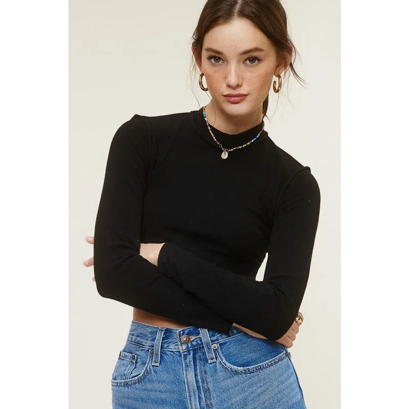 I Heart Open Back Top - Black