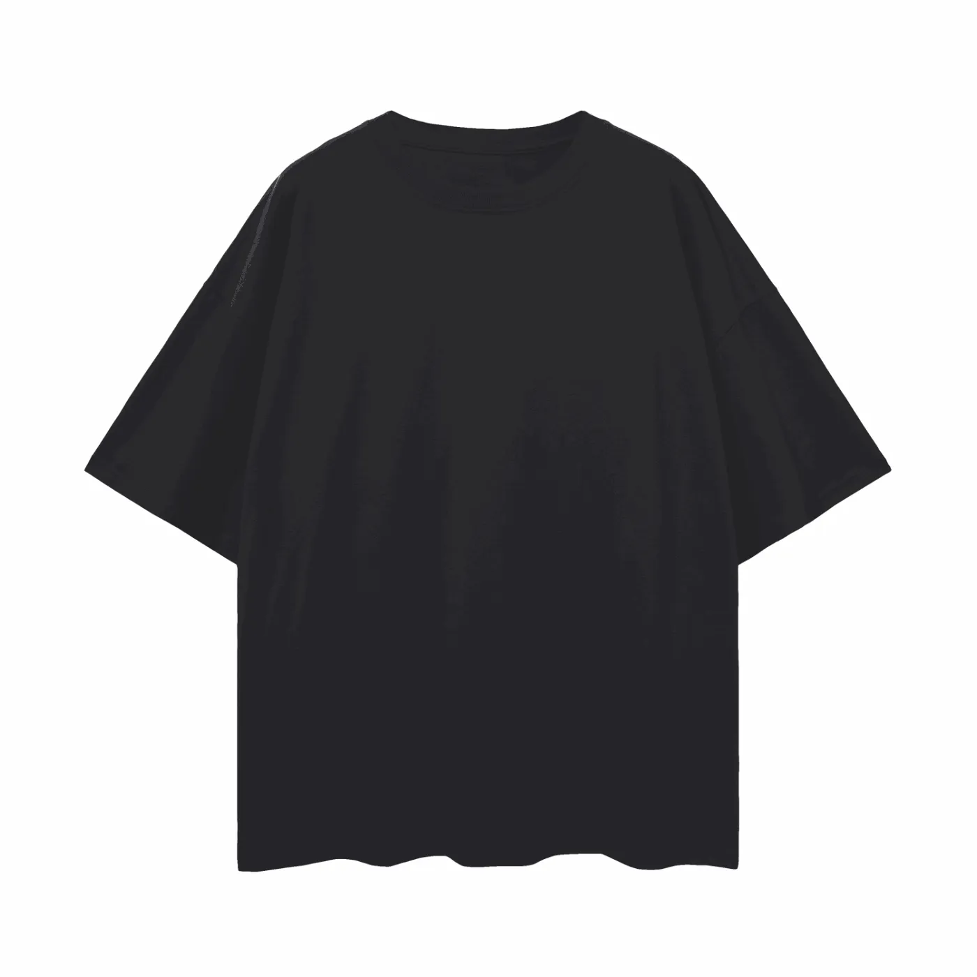 Indigiqueer Pride T-shirt Cream Flower back Design on Black Oversize Deep Drop Shoulder Tee