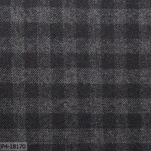 Iron Grey With Light Grey Gingham Check Flannel Vest