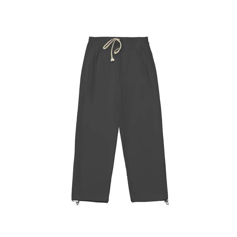 JazzHer Simple Solid Color Baggy Sweatpants
