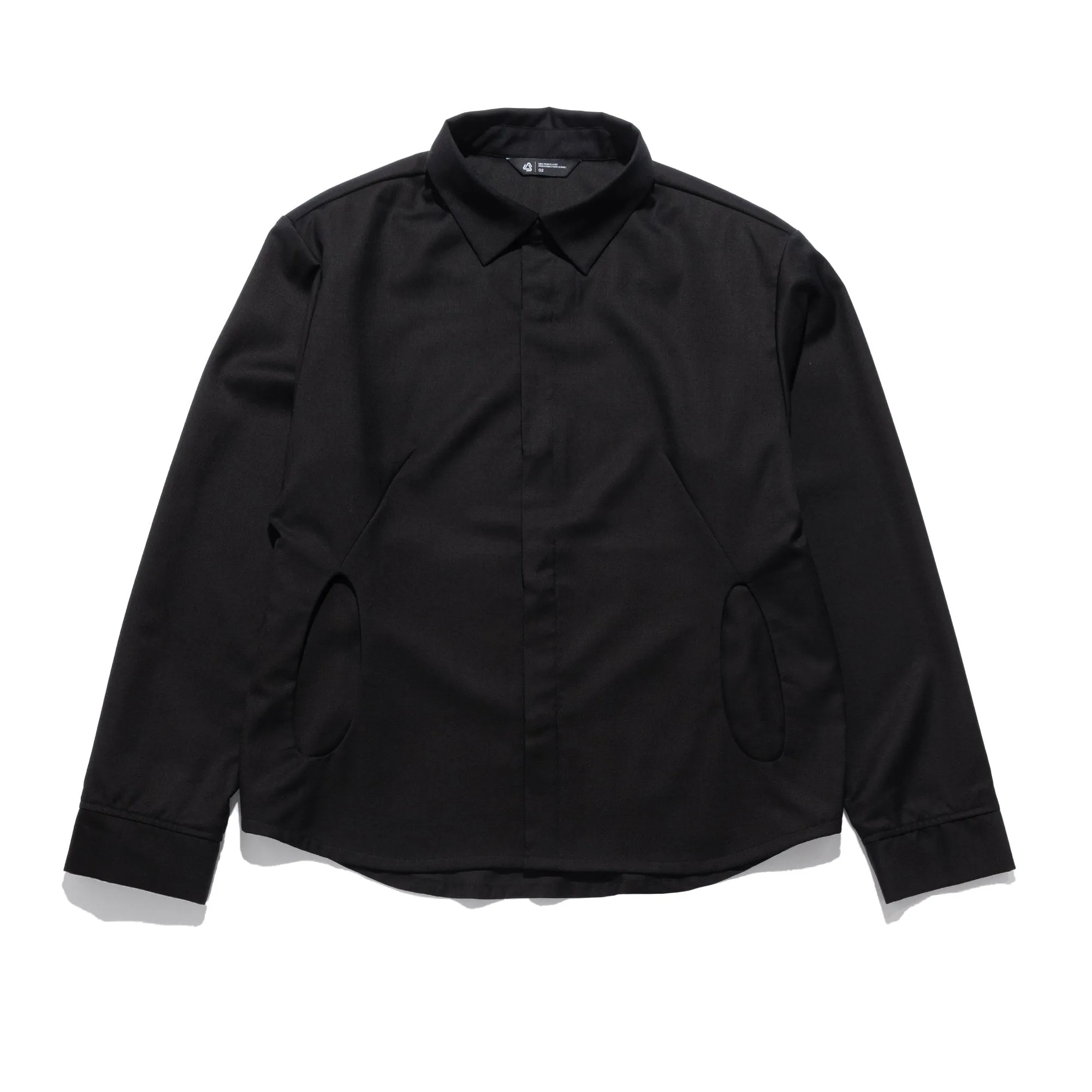 Jeongli Twill Dart Shirt Black