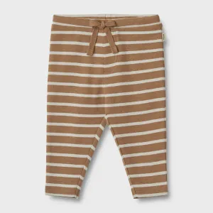 Jersey Pants Baby Manfred in Caramel Stripe