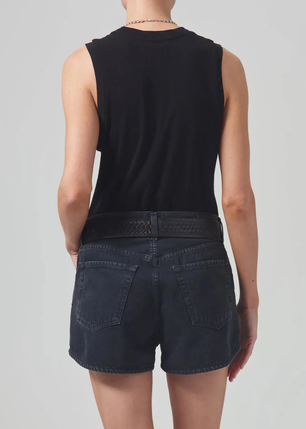 JESSIE MODERN MUSCLE TEE IN BLACK
