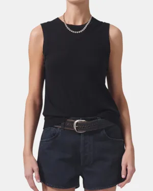 JESSIE MODERN MUSCLE TEE IN BLACK